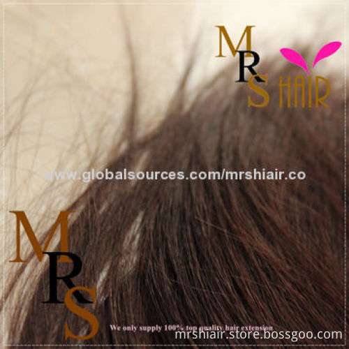 20" Dark Brown Straight Nano Ring Hair